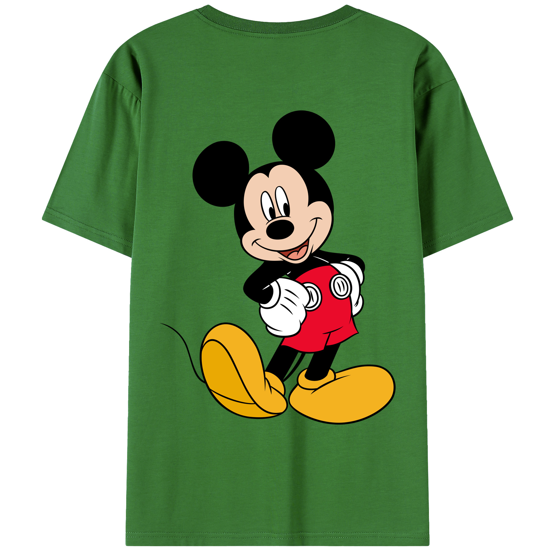 （画像用） ミッキーマウス Mickey Mouse レディース半袖Tシャツ(バックプリント)